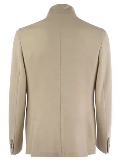 Fedeli Single-breasted Blazer In Sand