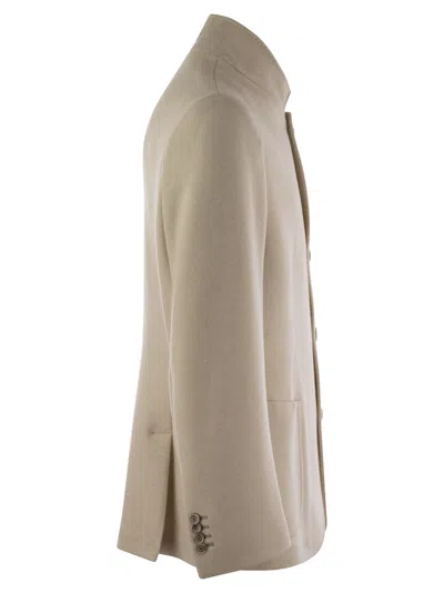 Fedeli Single-breasted Blazer In Sand