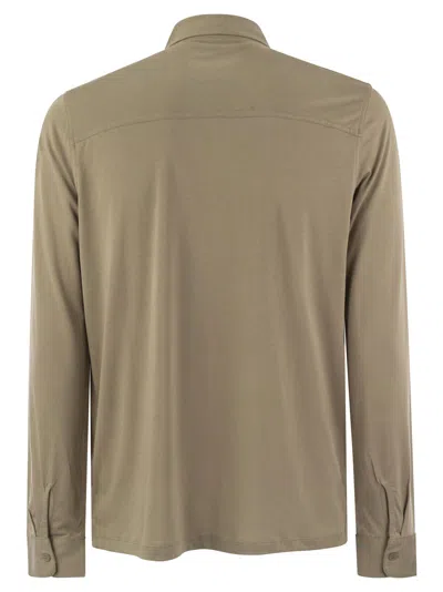 Majestic Linen Long-sleeved Shirt In Sand