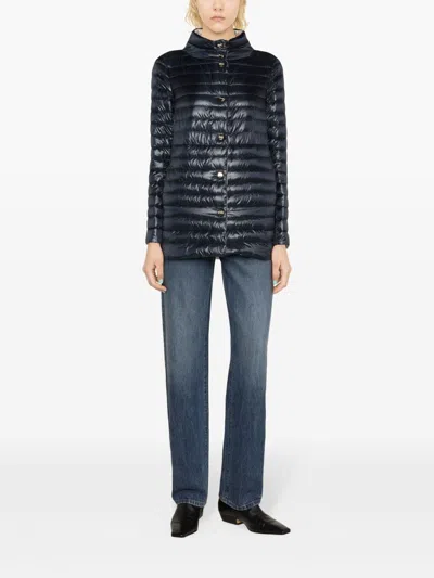 Herno Reversible Down Jacket In Blue