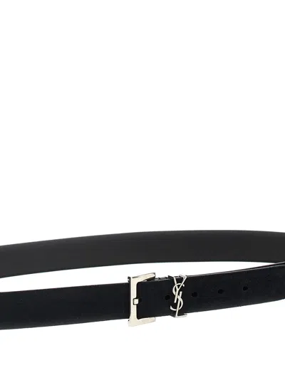 Saint Laurent Ysl Belt In Black