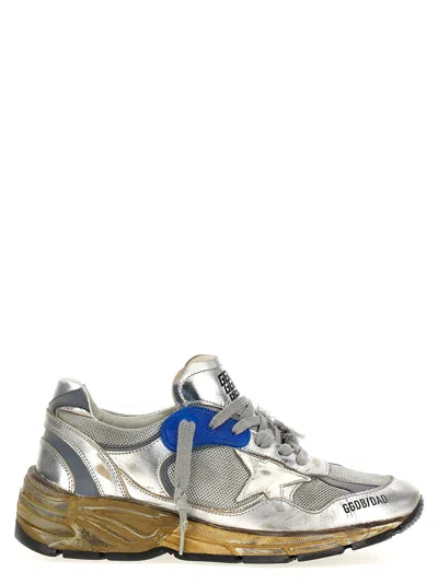 Shop Golden Goose 'running Dad' Sneakers In Silver