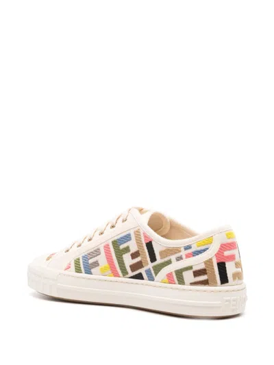 Shop Fendi Domino Sneakers In Multicolour