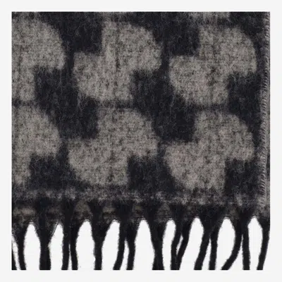 Patou Wool Blend Scarf With Logo In 红色的