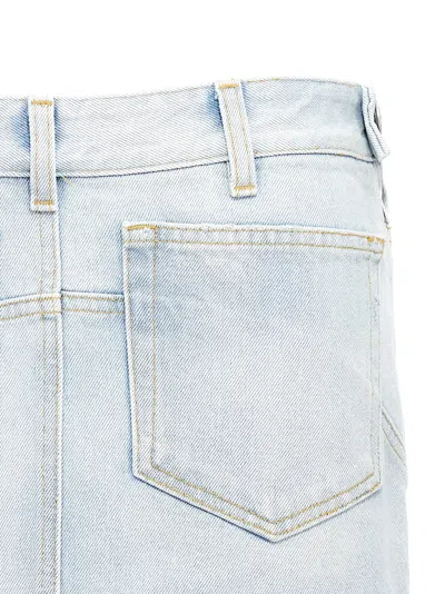 Attico Sky Blue Abra Mini Denim Skirt In Light Blue