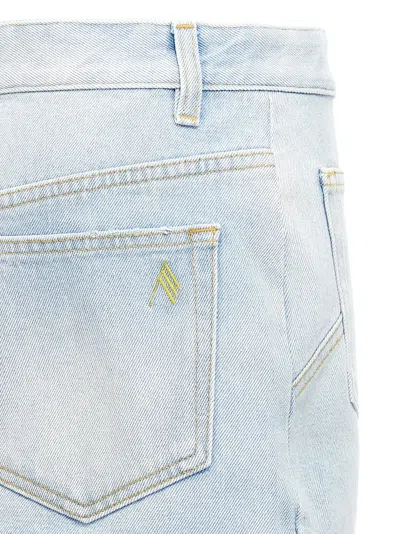 Attico Sky Blue Abra Mini Denim Skirt In Light Blue