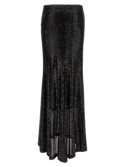 Le Twins Sequin-embellishment Maxi Skirt In Black