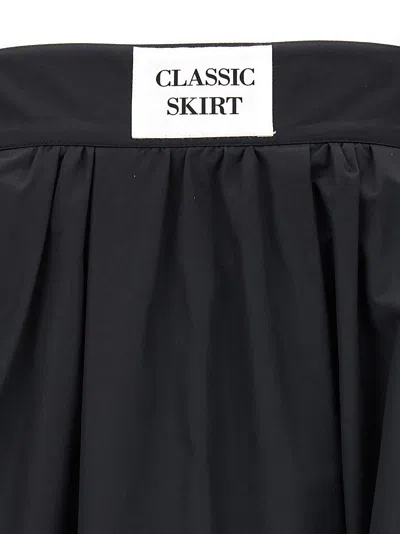 Moschino Black Jewel Button Nylon Blend Skirt In Black