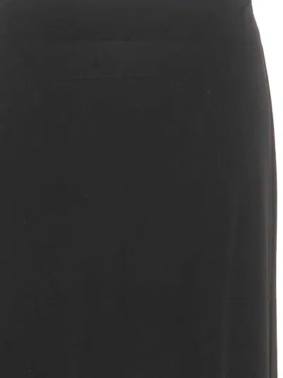 Magda Butrym Black Asymmetrical Long Skirt In Black
