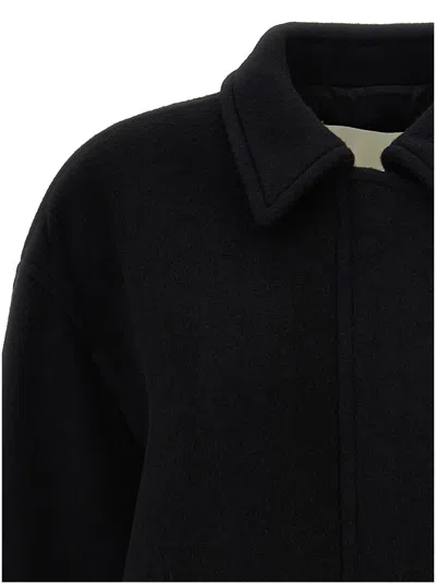 Isabel Marant Black Wool Blend Eveline Coat In Black