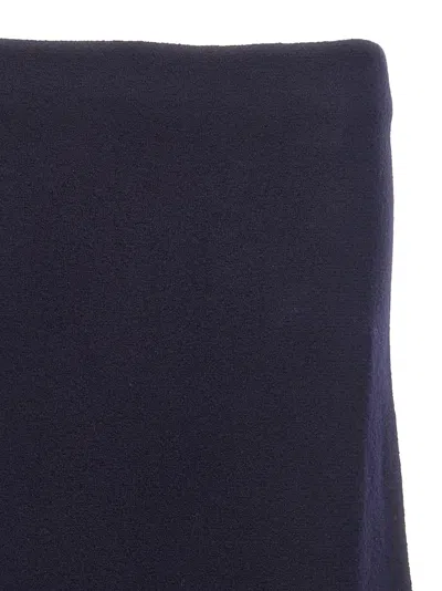 Jil Sander A-line Wool Midi Skirt In 蓝色的
