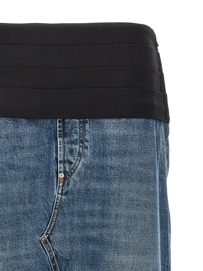 Stella Mccartney Tuxedo Band Skirt With Slit And Pockets In Multi