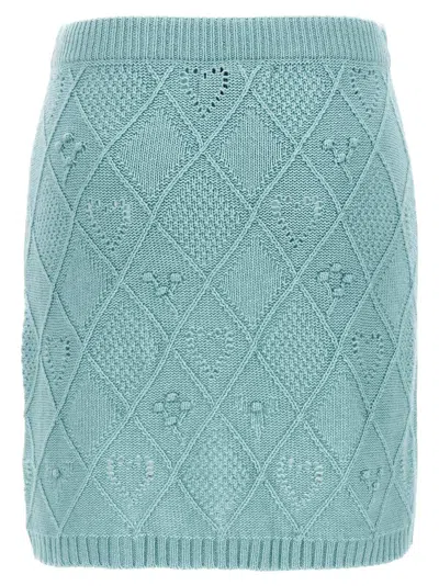 Twinset Embroidery Skirt Skirts Light Blue In 浅蓝色