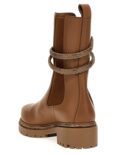 René Caovilla 'cleo' Ankle Boots In Brown