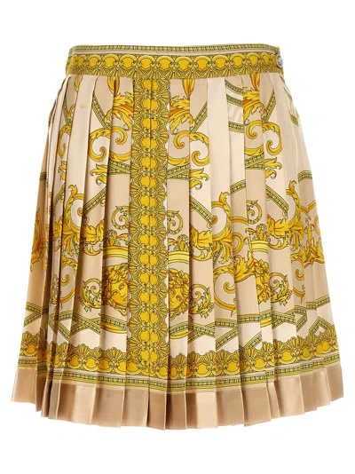 Shop Versace 'la Coupe Des Dieux' Skirt In Multicolor