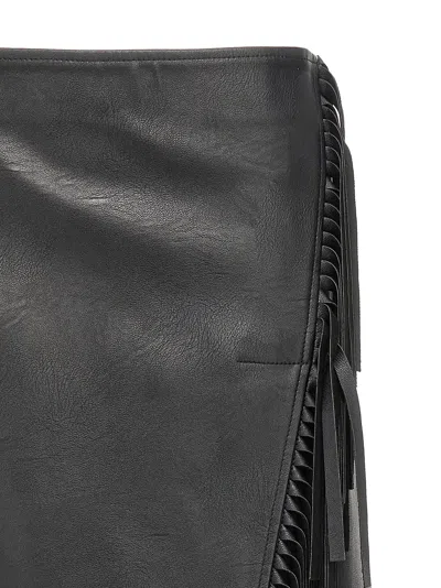 Stella Mccartney Fringed Alter Mat Skirt In Black