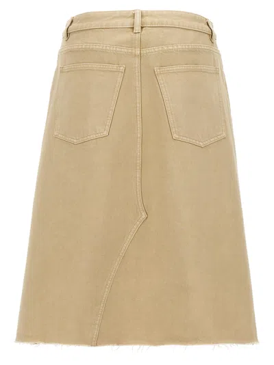 Tory Burch Beige Deconstructed Midi Skirt In Beige