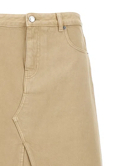 Tory Burch Beige Deconstructed Midi Skirt In Beige