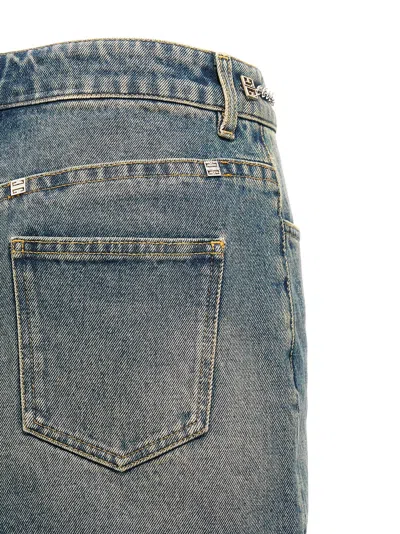 Givenchy Mini Skirt In Denim With Chain Details In 蓝色的
