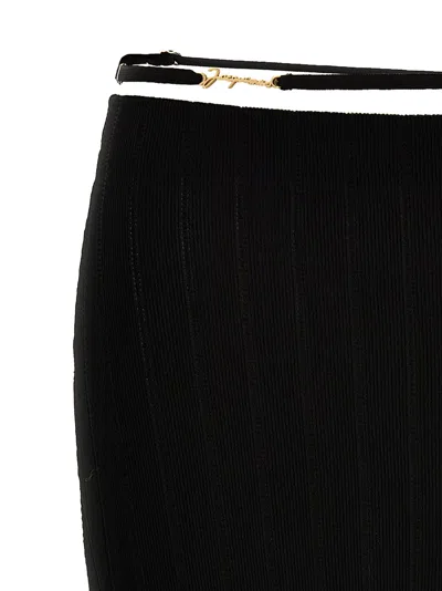 Shop Jacquemus 'la Jupe Pralù' Skirt In Black