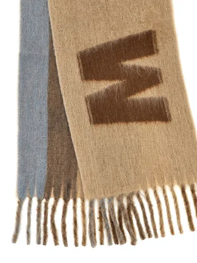 Shop Marni 'maxi ' Scarf In 浅褐色的