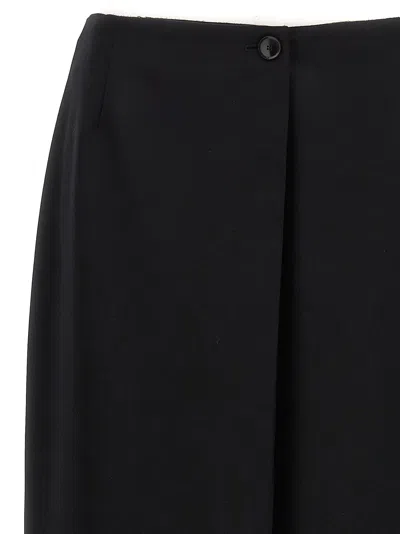 Shop Givenchy Long Skirt Back Slit In Black