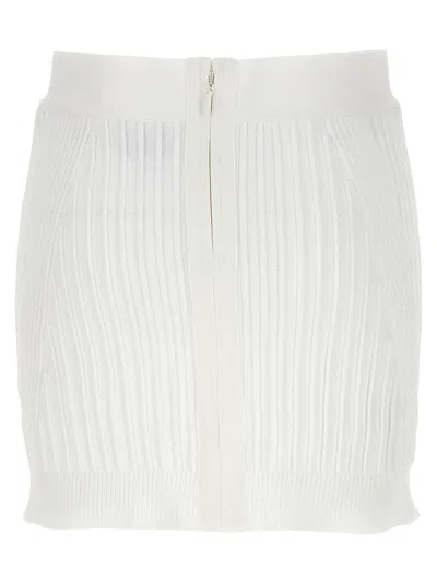 Herve Leger Hervé Léger 'ottoman Low Rise Mini' Skirt In White