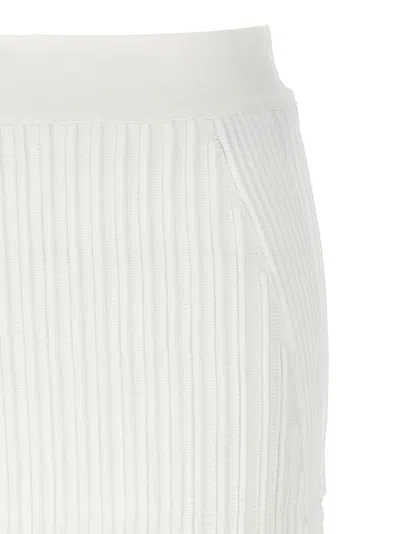 Herve Leger Hervé Léger 'ottoman Low Rise Mini' Skirt In White