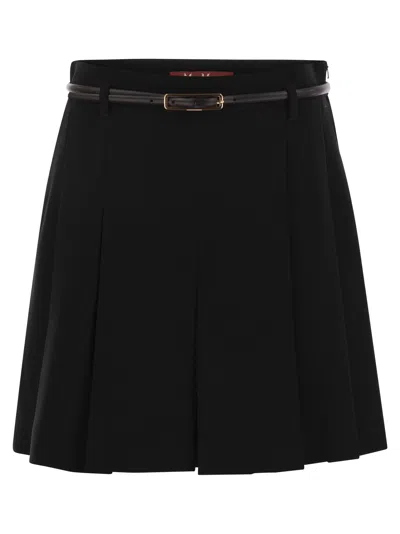 Shop Max Mara Studio Abilita Cady Trouser Skirt In Black