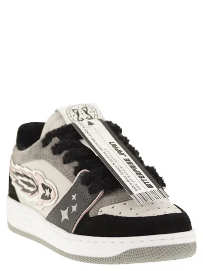 Enterprise Japan Ej Egg Rocket - Leather Trainers With Logo In White/black