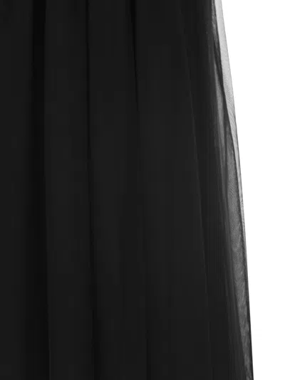 Shop Fabiana Filippi Wide Tulle Skirt In Black