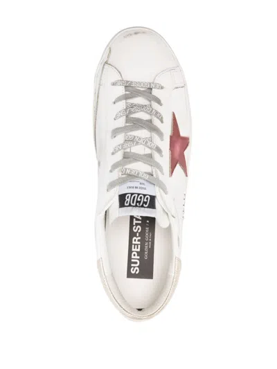 Shop Golden Goose Super Star Leather Sneakers