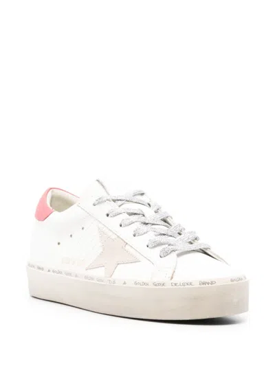 Golden Goose Hi Star Leather Sneakers In Red