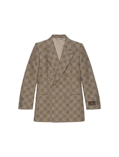 Shop Gucci Blazer In Beige