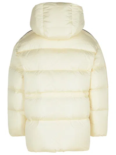 Shop Palm Angels Cream Polyamide Down Jacket In Beige