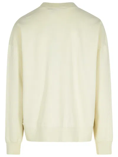 Shop Palm Angels Cream Cotton Sweatshirt In Beige