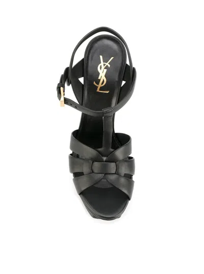 Shop Saint Laurent Sandals Shoes In Black