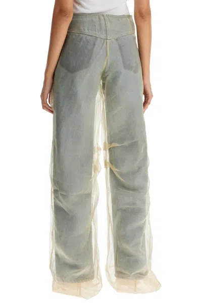 Shop Christopher Esber Silk Organza Layered Jeans With A Touch