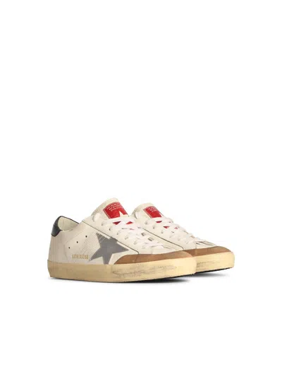 Golden Goose White Leather Sneakers In White