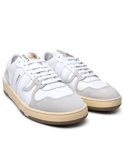 Lanvin Mesh And Leather Clay Sneakers With In White