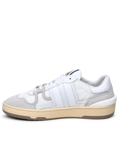 Lanvin Mesh And Leather Clay Sneakers With In White