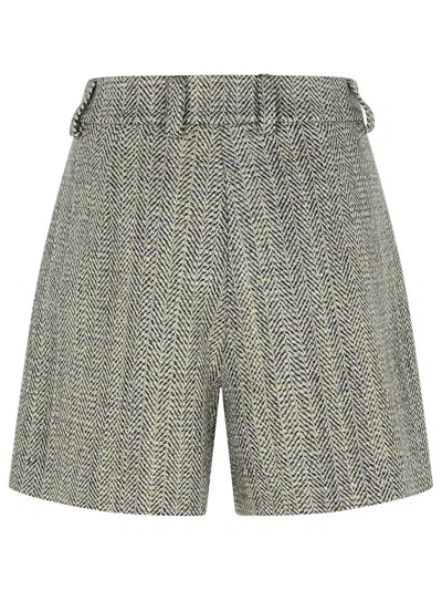 Shop Golden Goose Grey Wool Blend Shorts