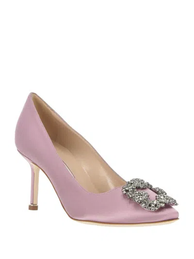 Shop Manolo Blahnik With Heel In Mpur