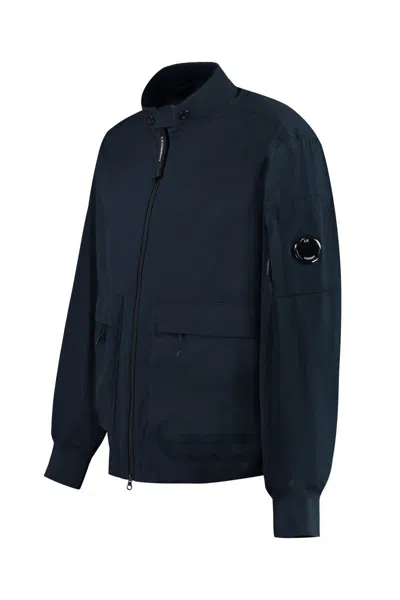 Shop C.p. Company Techno Fabric Jacket In Blue