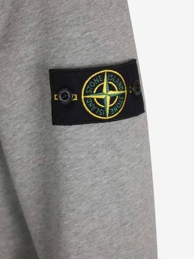 Shop Stone Island Logo Patch Sweatshirt In Grey