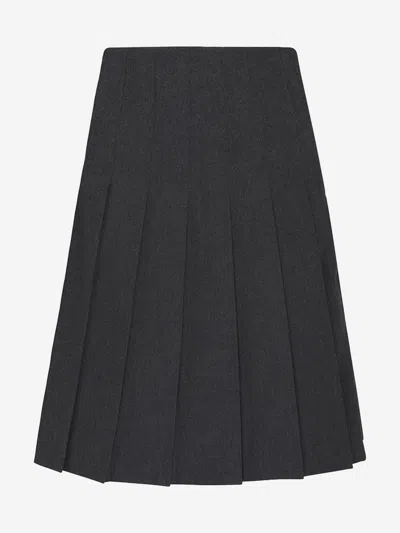 Zeco Schoolwear Girls School Senior Down Pleat Eco Skirt In Grey