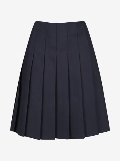 Zeco Schoolwear Girls School Senior Down Pleat Eco Skirt In Blue