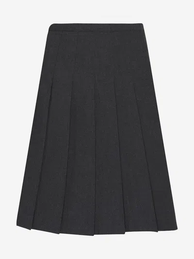 Zeco Schoolwear Girls School Senior Down Pleat Eco Skirt In Grey