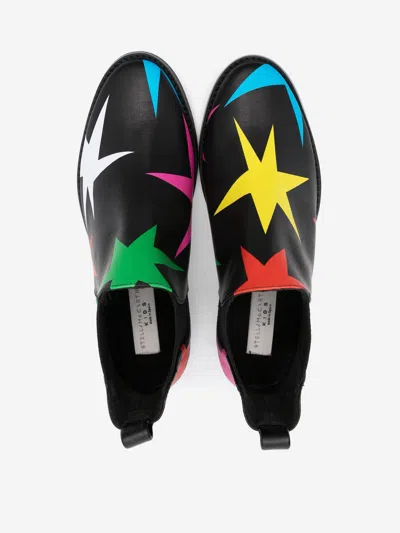 Stella Mccartney Slip-on Star-print Ankle Boots In Black