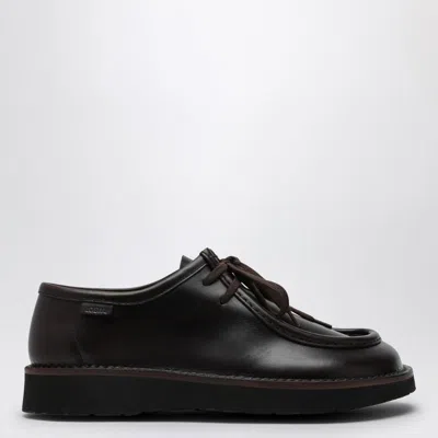 Loewe Faro Lace Up In Pull-up Calfskin In Brown